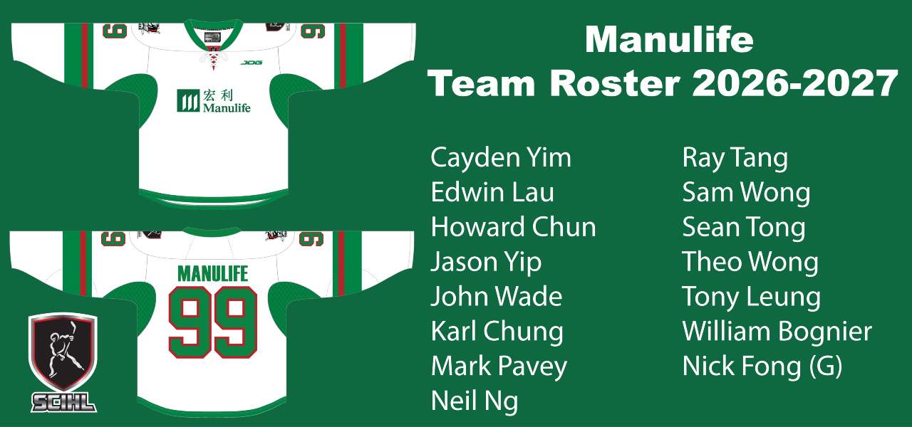 Manulife team roster for 2026 - 2027 Division 3